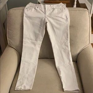 Used white ankle skinny jeans